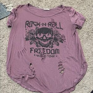 Rock 'n' Roll Freedom Graphic Tee - Purple